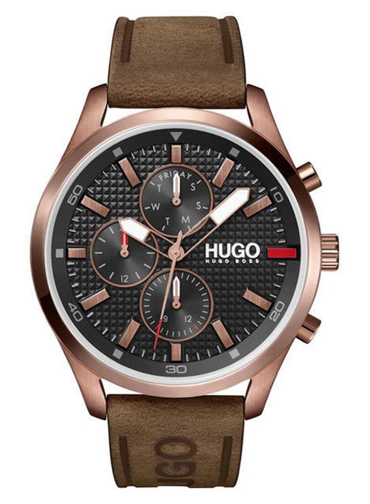 هوجو بوس ساعة يد جلدية كرونوغراف للرجال HB153.0162 للرجال - Image 1