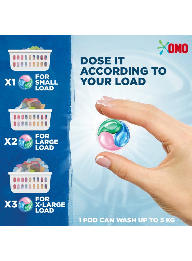 Omo 3-In-1 Laundry Capsules Eucalyptus Stain Removal Detergent 15 Pods 225.0grams  - Image 4