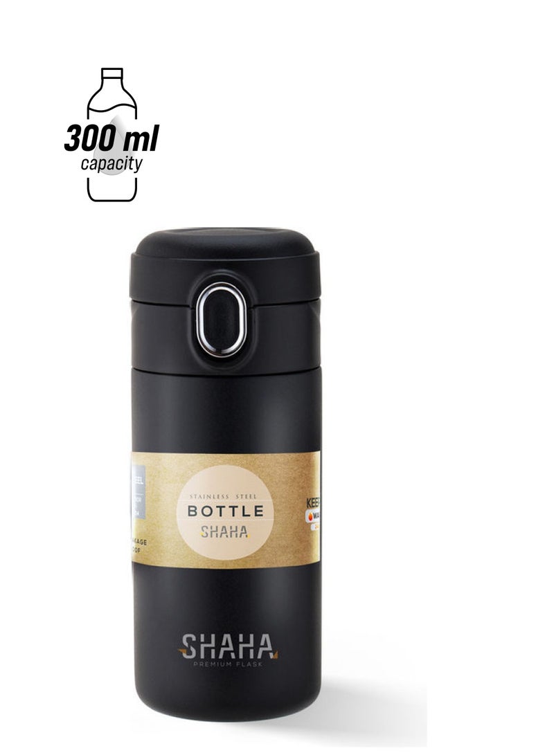 SHAHA Stainless Steel Vaccum Bottle Black