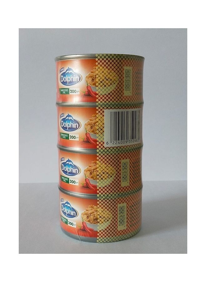 دولفين تونه مفتته سهلة الفتح حار مالتى باك 200جرام عبوة من 4 قطع - Image 2