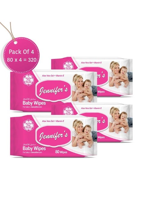 Alcohol Free Baby Wipes 80 Sheets
