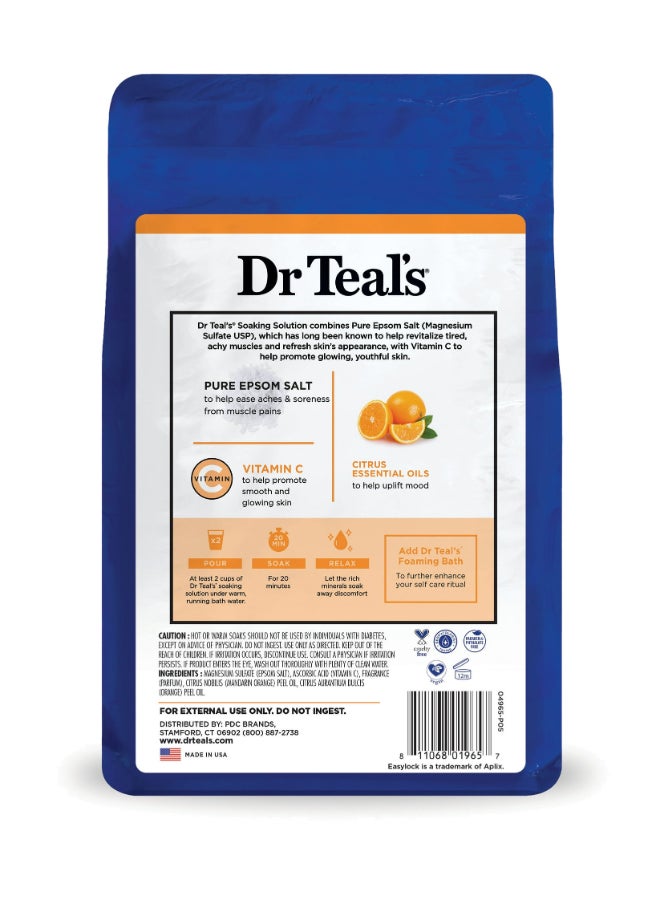Dr Teal's - Vitamin C & Citrus Epsom Bath Salt 1.36kg - Image 1