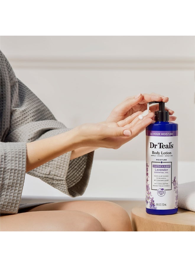 Dr Teal's Soothing Lavender Body Lotion for Moisture - Hydrates & Relieves Dry Skin, Calms the Mind for a Better Night's Sleep 532ml - Image 5