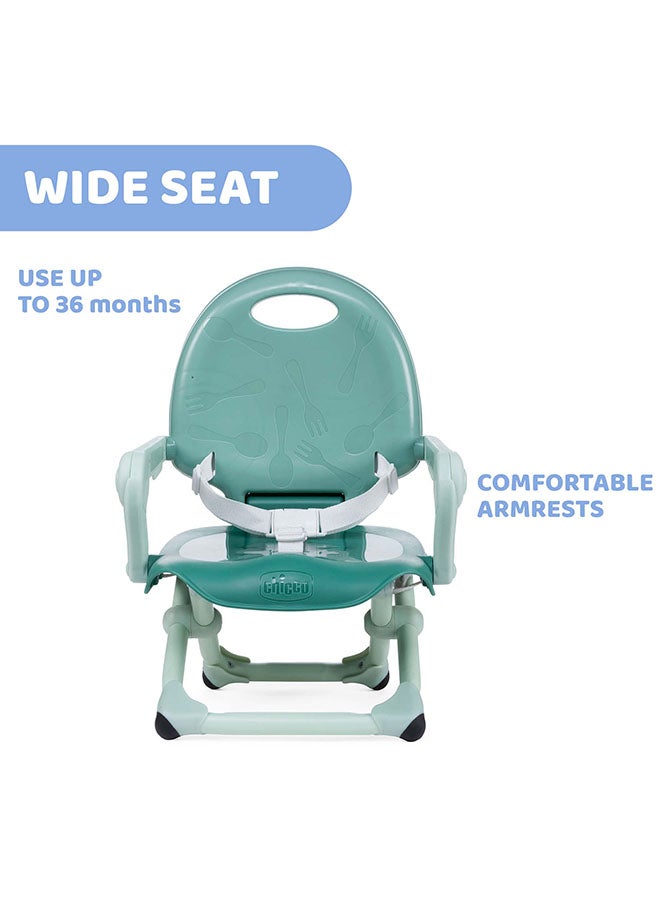 Pocket Snack Booster Seat 6M-3Y, Sage