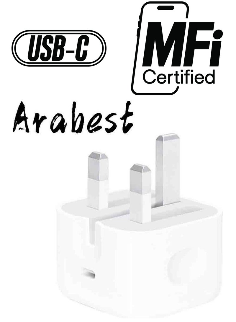 Arabest USB C Power Adapter white  - Image 1