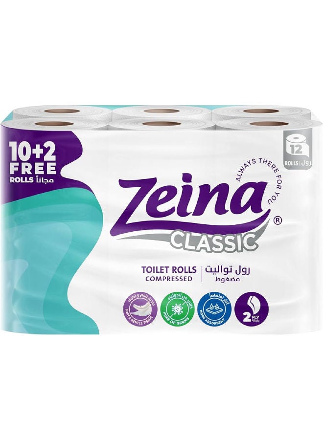 Zeina Toilet Paper Compressed ( 10+2 Free) Roll