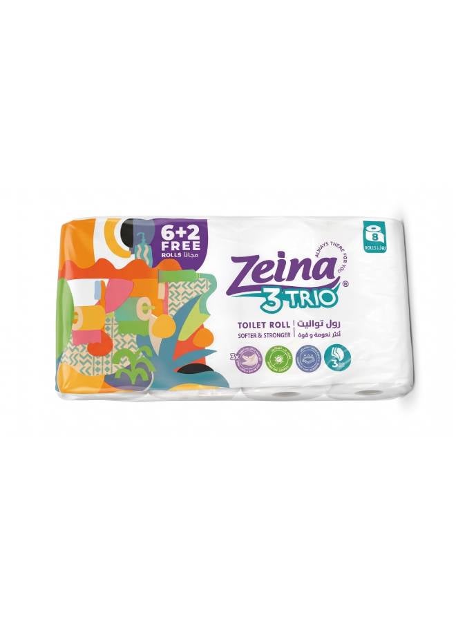 Zeina Toilet Paper Compressed ( 6+2 Free) Roll