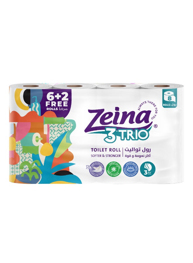 Zeina Toilet Paper Compressed ( 6+2 Free) Roll