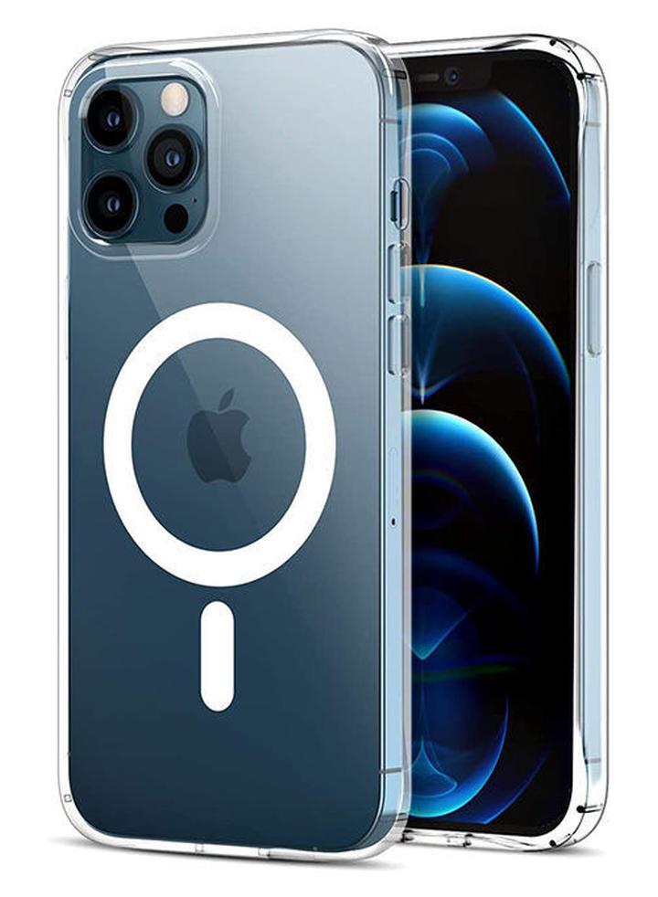 Intag iPhone 12 Pro Max Absorption MagSafe/Wireless Charging Glass Case Cover Clear Clear - Image 1