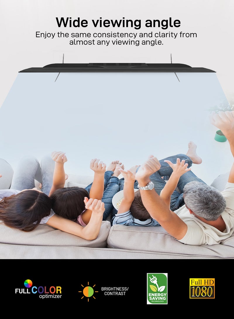 GEEPAS - 42" Android Smart LED TV -Frameless, 1080 Full HD, Android 13, Color Temperature Adjustment, Progressive Scan, 2 USB & 2 HDMI Port, Headphone Jack, Remote Controller, Slim LED, 1 GB RAM GLED4207XFHD Black - Image 1