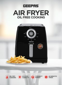 جيباس مقلاة هوائية 8 L 1700 W GAF37520 أسود  - Image 1