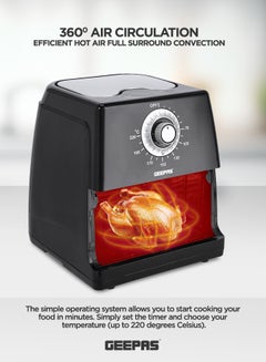 جيباس مقلاة هوائية 8 L 1700 W GAF37520 أسود  - Image 2