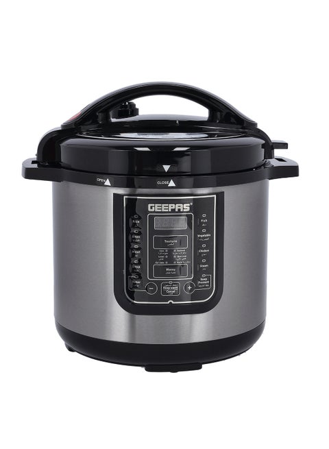 Digital Multi Cooker - Portable LED Screen with Touch Menu | 14 Smart Cooking Programs With One Touch, Auto Shut off Function, Large Control Panel |8L Capacity| Detachable Inner Lid 8 L 1200 W GMC35029 Silver/Black