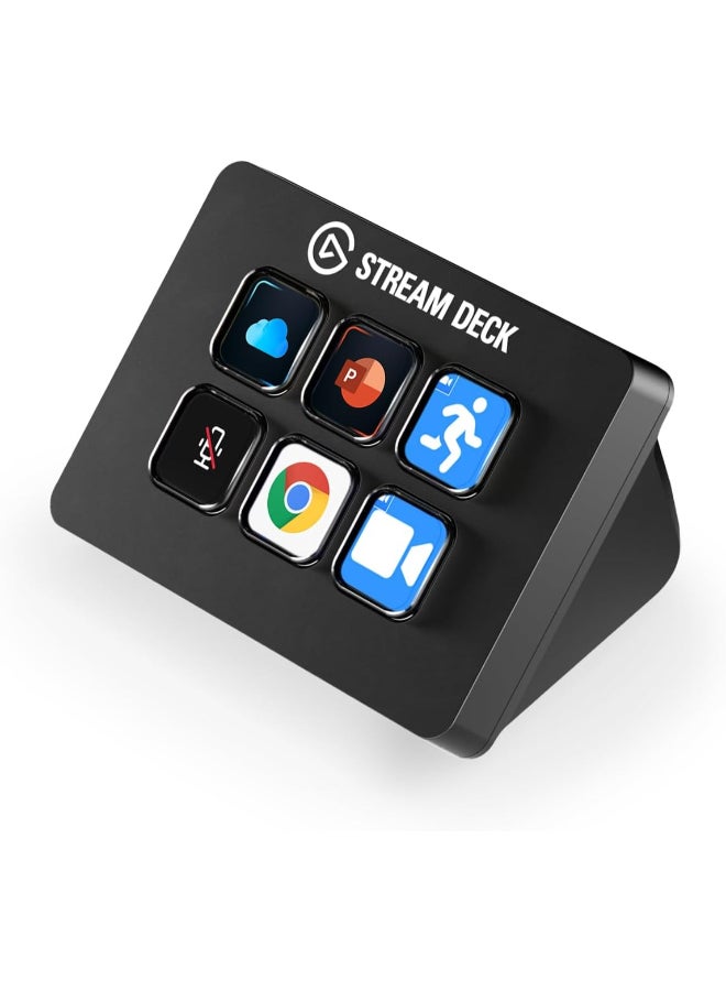 elgato - Elgato Stream Deck Mini – Control Zoom, Teams, PowerPoint, MS Office and More, Boost Productivity with Seamless Integration for Daily Apps, Set Up Shortcuts Easily, Compatible with Mac and PC - Image 1