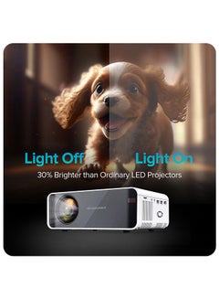 Wownect Mini Projector 3300 Lumens, 1280x720p 1080P Full HD Supported/Screen Size Upto 120 Inch For Small/Big Room Video Home Theater Portable Gaming Projector PROJ-WO-01-W 1.0  - Image 4