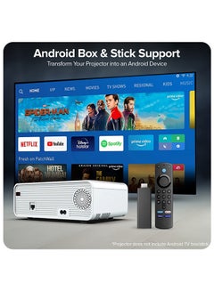 Wownect Mini Projector 3300 Lumens, 1280x720p 1080P Full HD Supported/Screen Size Upto 120 Inch For Small/Big Room Video Home Theater Portable Gaming Projector PROJ-WO-01-W 1.0  - Image 3