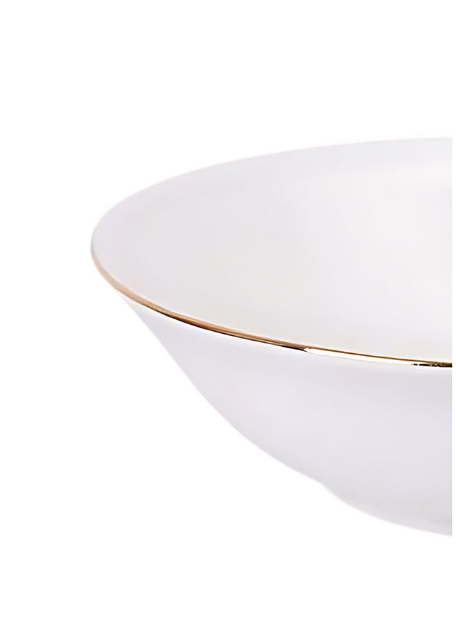 REEM - 6-Piece Bowls White/Gold 5.5inch - Image 1