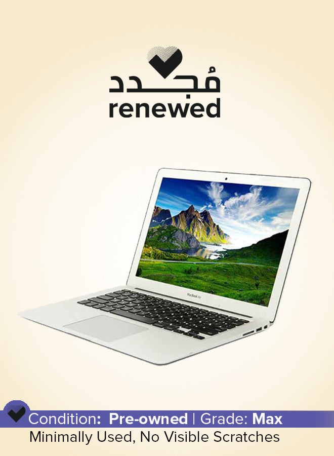 أبل مُجدد - لابتوب ماك بوك آير A1466 2014 بشاشة مقاس 13 بوصة ومعالج إنتل كور i5 /الجيل الرابع/ ذاكرة رام سعة 4 جيجابايت/محرك أقراص SSD سعة 256 جيجابايت/بطاقة رسومات مدمجة عالية الوضوح سعة 1.5 جيجابايت اللغة الإنجليزية فضي  - Image 1