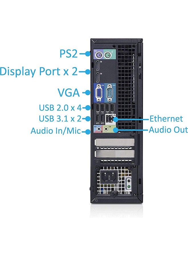 DELL - Renewed - Optiplex 9020 (2014) Desktop Mini PC,Intel Core i7 Processor/4th GEN/8GB RAM/500GB HDD/HD 4600 Integrated Graphics Black - Image 1