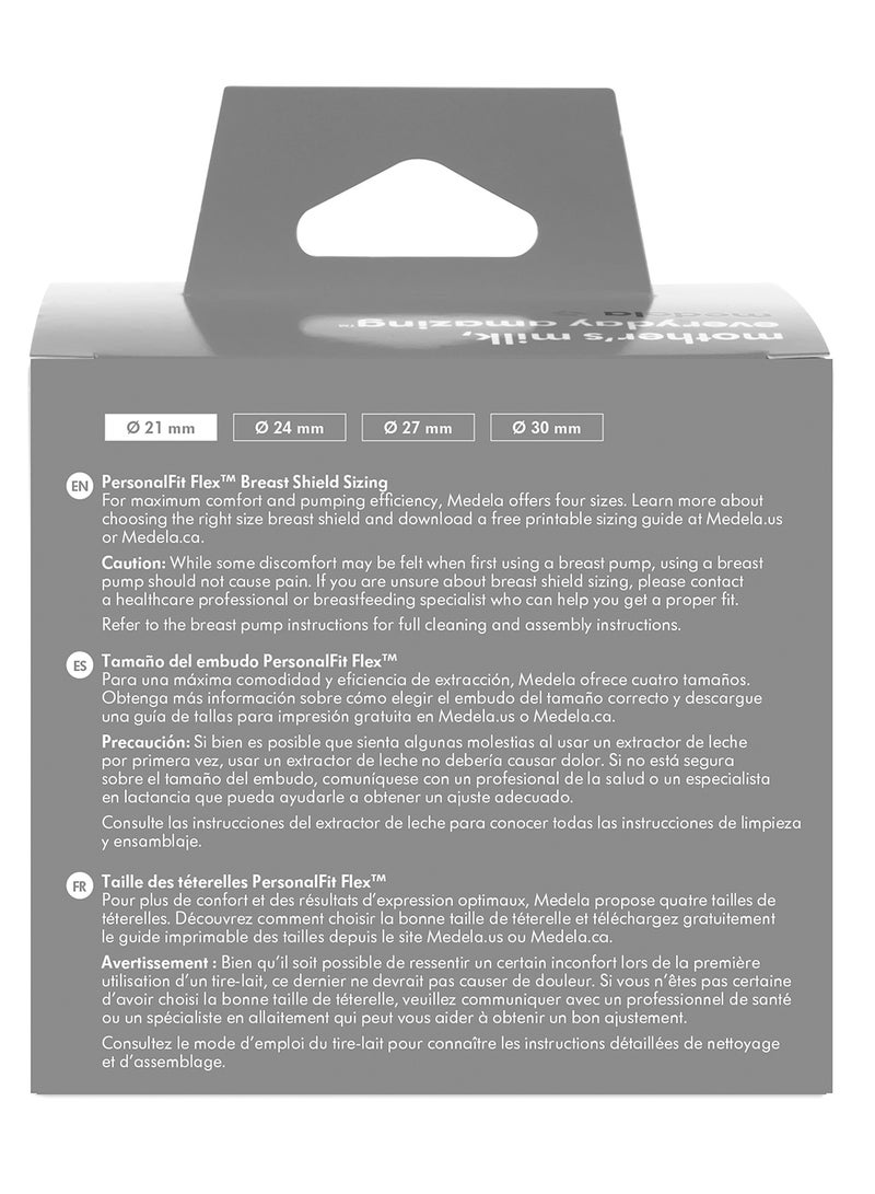 Medela - Pack Of 2 New Personal Fit Flex Breast Shield - Small - Enhanced Comfort And Fit, Improved Milk Flow, Adaptable To Your Shape - Image 1