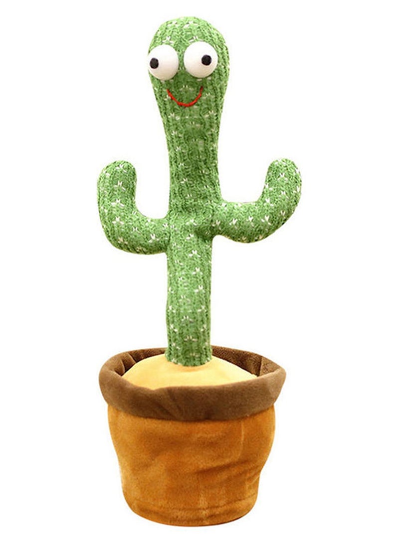 لعبة موسيقى راقصة على شكل صبار راقص بلون أخضر قابل للشحن للأطفال من سن سنتين فما فوق - Image 1