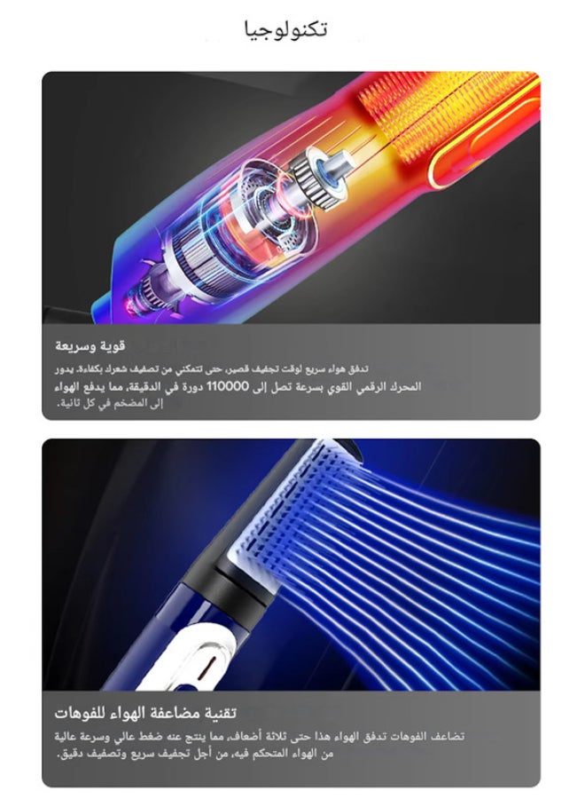 بولاند لورا - استشوار ومصفف شعر الاحترافي  من بولاند لورا 1200 وات مع فرشتين أسود - Image 1