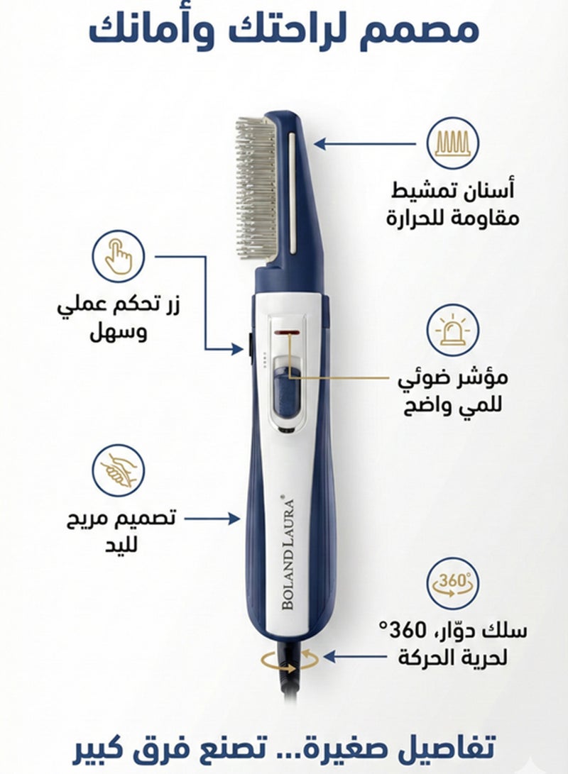BOLAND LAURA Professional Hot Air Styler With 2 Attachments Blue And white - Image 2