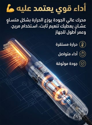 استشوار ومصفف شعر الاحترافي  من بولاند لورا 1200 وات مع فرشتين أسود - view 5