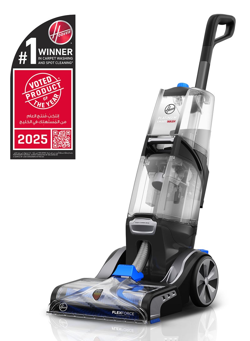 HOOVER Automatic Carpet Washer - Platinum Smart Wash Upright Vacuum Cleaner 3.5 L 1200 W CDCW-SWME Charcoal Blue/Grey/Black  - Image 1