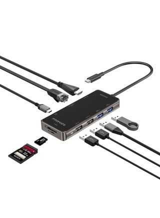 موزع USB-C صغير الحجم مزود بعدة منافذ وطاقة توصيل 100 وات أسود - pnsku/N45114881A/45/_/1705299904/a734491c-4445-4bcc-b0b0-d5b657f1806d
