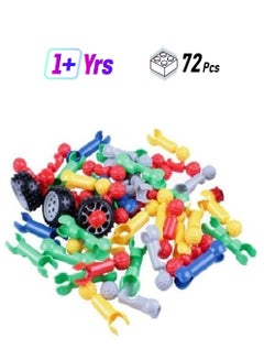 Generic HINL00270 72-Piece DIY Plastic Puzzle Building Blocks 72 1+ Years  - Image 1