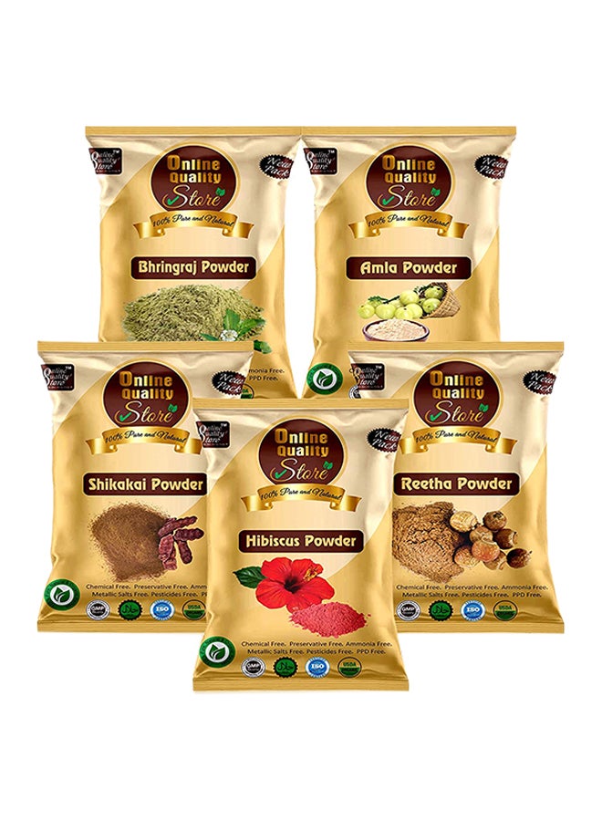 Online Quality Store Amla Reetha Shikakai, Bhringraj and Hibiscus Powder for Hair 200grams - Image 1