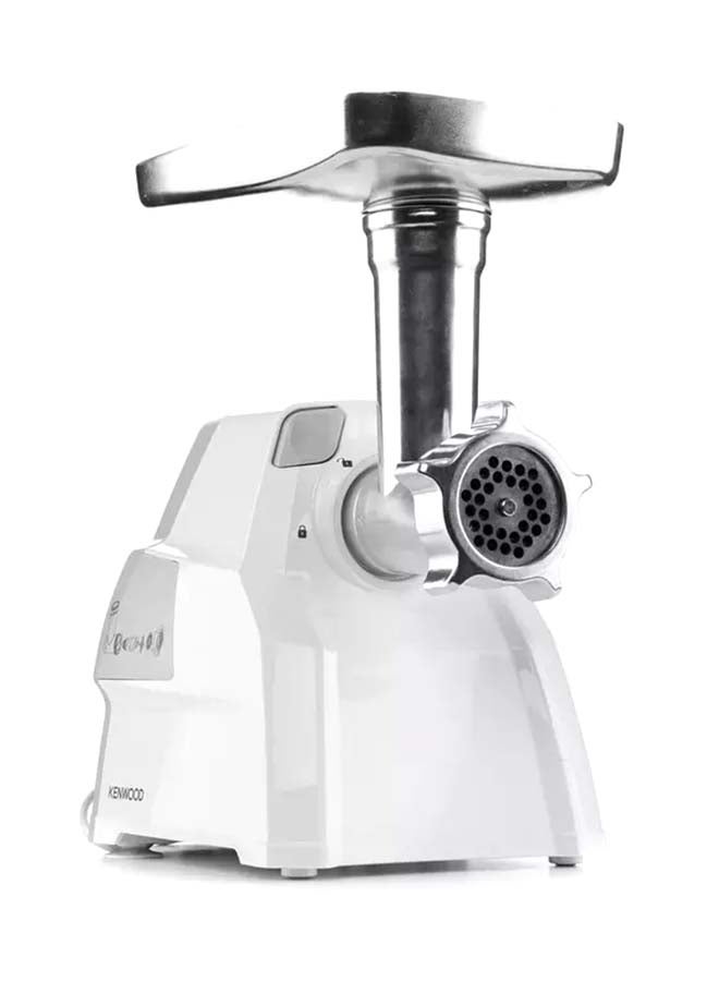 KENWOOD - Meat Grinder, Meat Mincer, 3 Stainless Steel Mincer Screens, Kibbeh Maker, Sausage Maker, Biscuit Attachment, Reverse Function, 2100 W OWMGP40.000WH White - Image 1