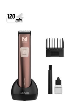 MOSER Li+Pro2 Mini Professional Cordless Hair Trimmer For Men (Made In Germany) | 120-Min Run Time With 3-Speed Levels | Carbon-Coated Diamond Blade | Quick Charge (1588-0150) Brown  - Image 1