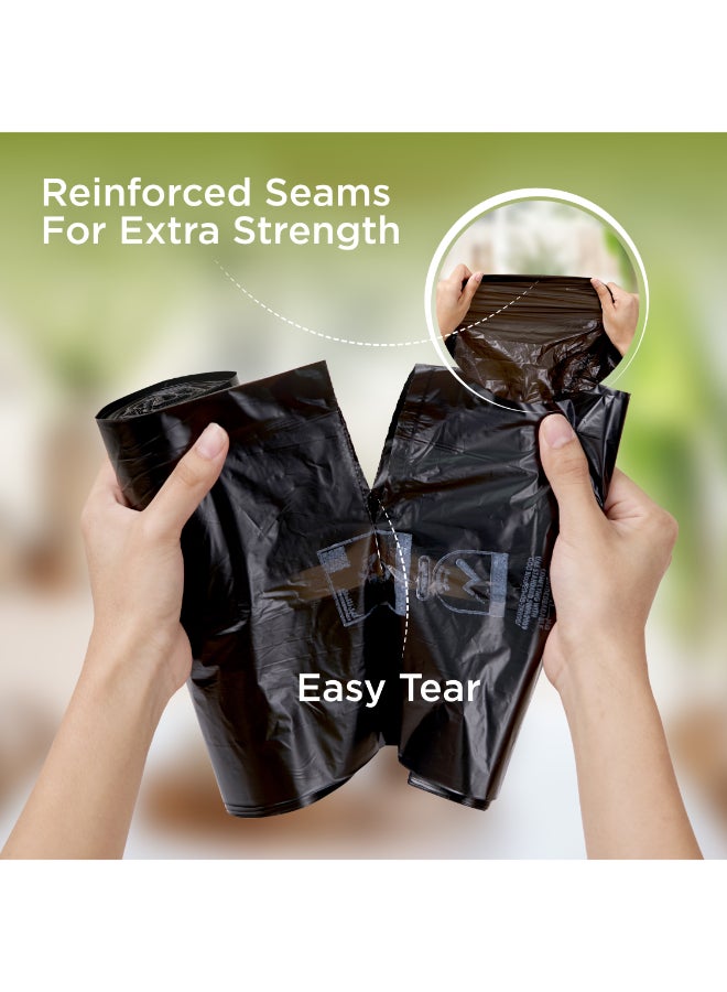 HOTPACK, Strong & Bio-Degradable Heavy Duty Disposable Garbage 20 Pcs, 65cm x 95cm, Pack 3, OPGBR6595X3PKT Black 65x95cm - Image 4