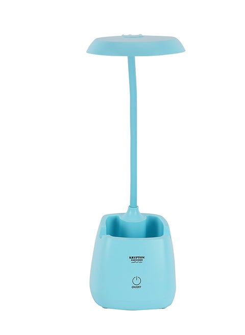 Krypton Rechargeable LED Reading Lamp | Table Light with Lithium Battery |  Dual Configuration, Warm and White Lights, Perfect for Studying, Working, Travelling, can be Used at Home and Office/ Light-Weight and Compact Design |  KNE5366N White/Blue