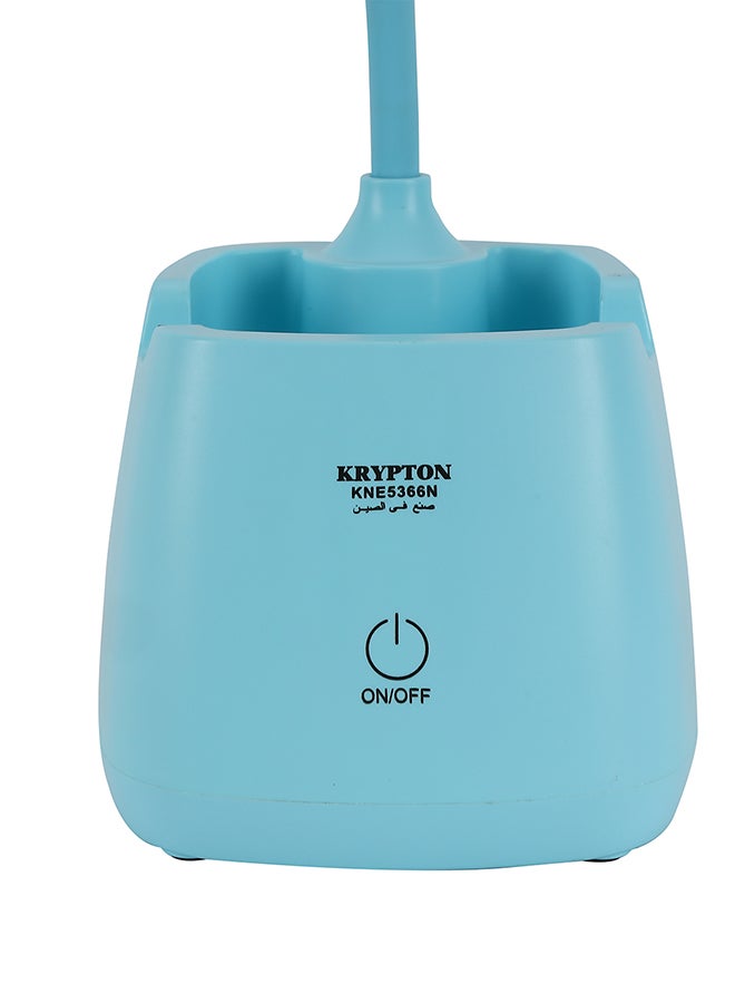 Krypton Rechargeable LED Reading Lamp | Table Light with Lithium Battery |  Dual Configuration, Warm and White Lights, Perfect for Studying, Working, Travelling, can be Used at Home and Office/ Light-Weight and Compact Design |  KNE5366N White/Blue