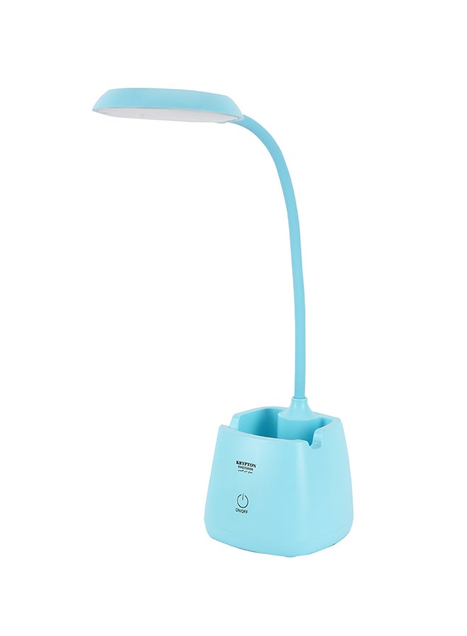Krypton Rechargeable LED Reading Lamp | Table Light with Lithium Battery |  Dual Configuration, Warm and White Lights, Perfect for Studying, Working, Travelling, can be Used at Home and Office/ Light-Weight and Compact Design |  KNE5366N White/Blue