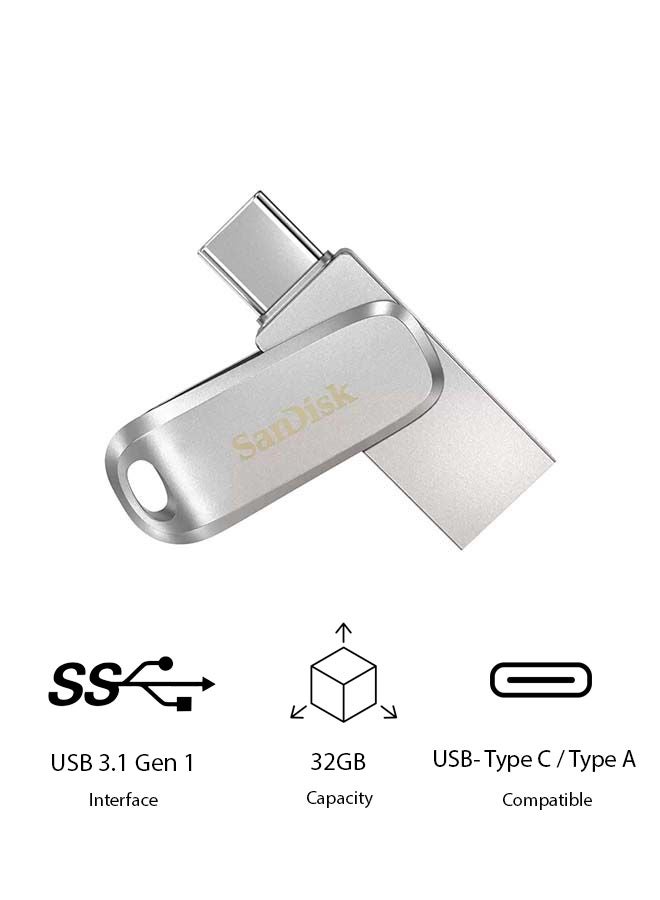 Sandisk - 32GB Ultra Dual Drive Luxe Read Speed- 150 MBps  USB 3.1 Type-C - Sdddc4-032G-G46 32 GB 32 GB - Image 1