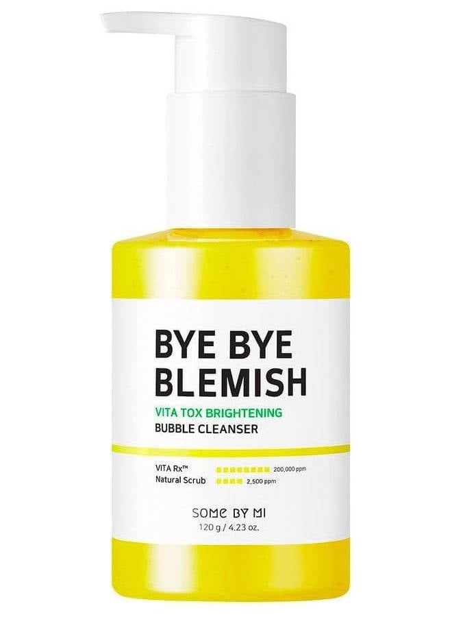 Some by Mi - Bye Bye Blemish Vita Tox Brightening Bubble Cleanser Yellow 120grams - Image 1