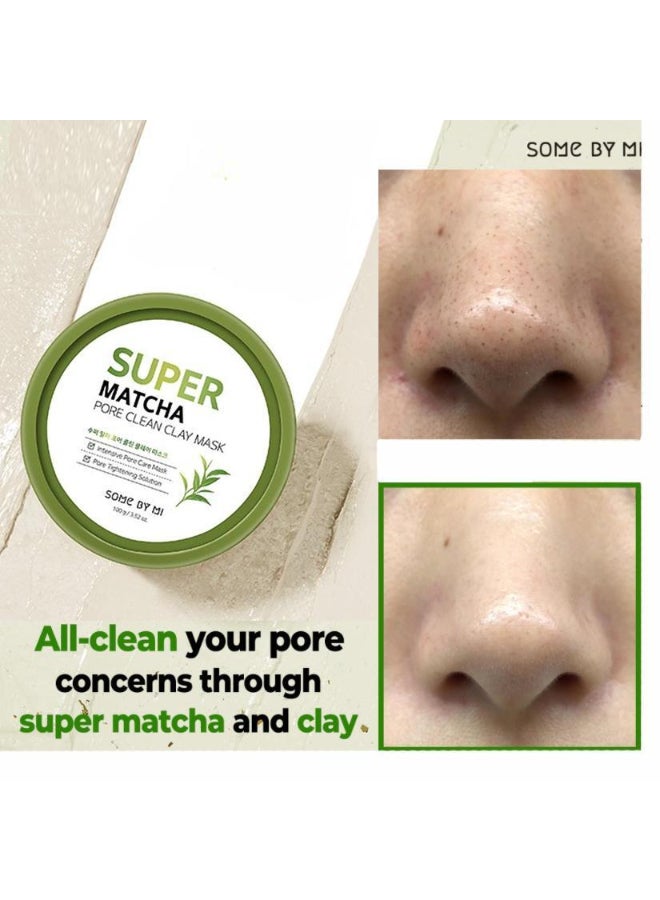 Some by Mi Super Matcha Pore Clean Clay Mask Green 100grams  - Image 3