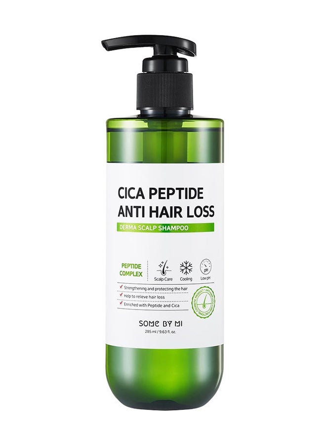 Some by Mi - Cica Peptide Anti Hair Loss Derma Scalp Shampoo Green 285ml - Image 1