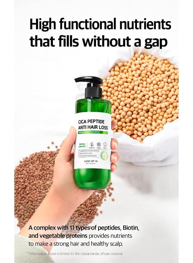 Some by Mi - Cica Peptide Anti Hair Loss Derma Scalp Shampoo Green 285ml - Image 1