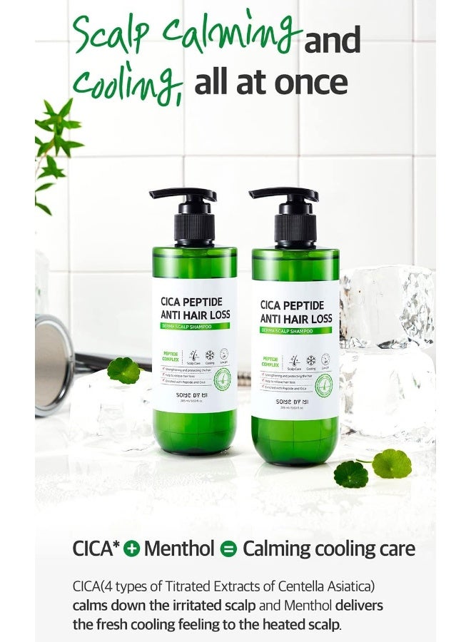 Some by Mi - Cica Peptide Anti Hair Loss Derma Scalp Shampoo Green 285ml - Image 1