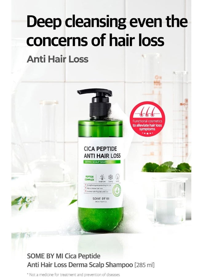 Some by Mi - Cica Peptide Anti Hair Loss Derma Scalp Shampoo Green 285ml - Image 1