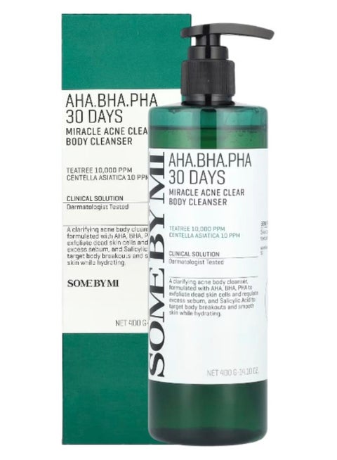 Aha. Bha. Pha 30 Days Miracle Acne Clear Body Cleanser, 14.10 Oz Green 400grams