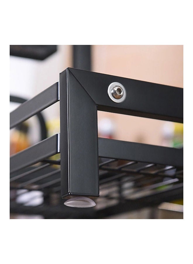3 Layer Stainless Steel Spice Rack Organizer Black 61.5x21x10cm - Image 3