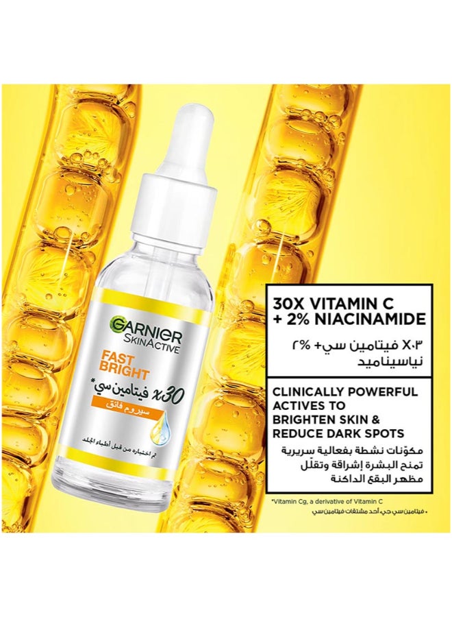 garnier Fast Bright Booster Serum 30x Vitamin C+ 30 ml - Image 3