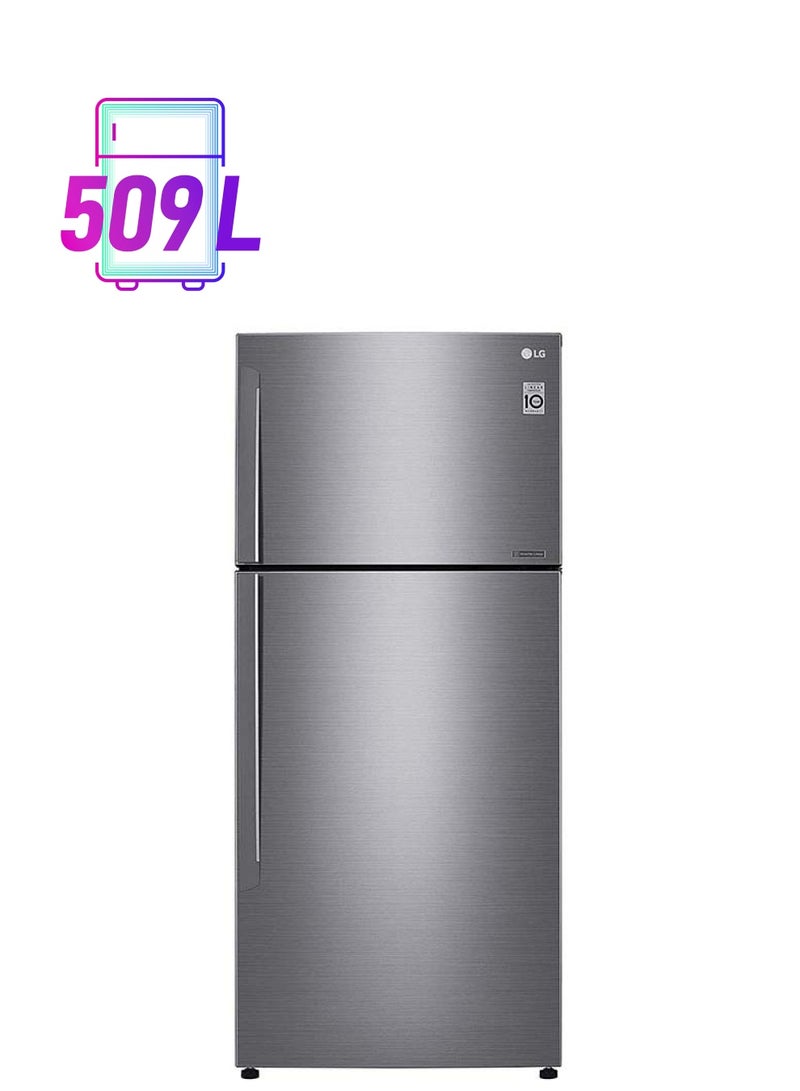 إل جي ثلاجة مع حامل علوي سعة 547 لتر 410 W GN-C782HLCU فضي  - Image 1