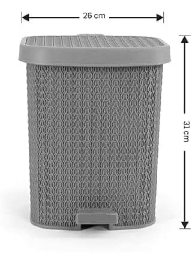 الهلال والنجمة الفضية  سلة مهملات بالم متوسطة الحجم رمادي Mسم - Image 3